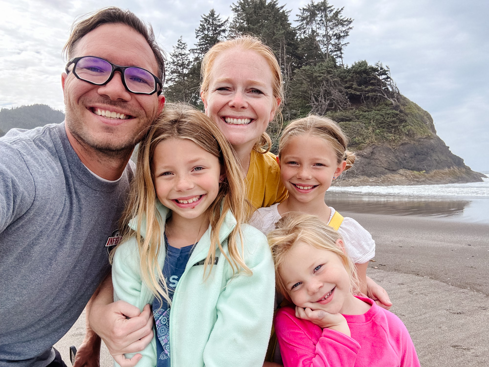 My family on the Oregon Coast 