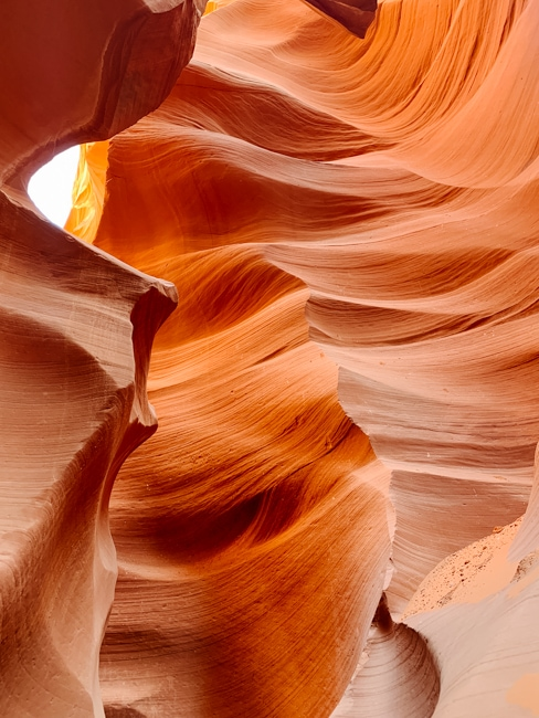 Walls of Antelope Canyon in December