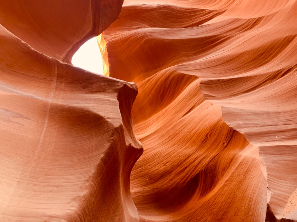 Sandstone walls of Antelope Canyon